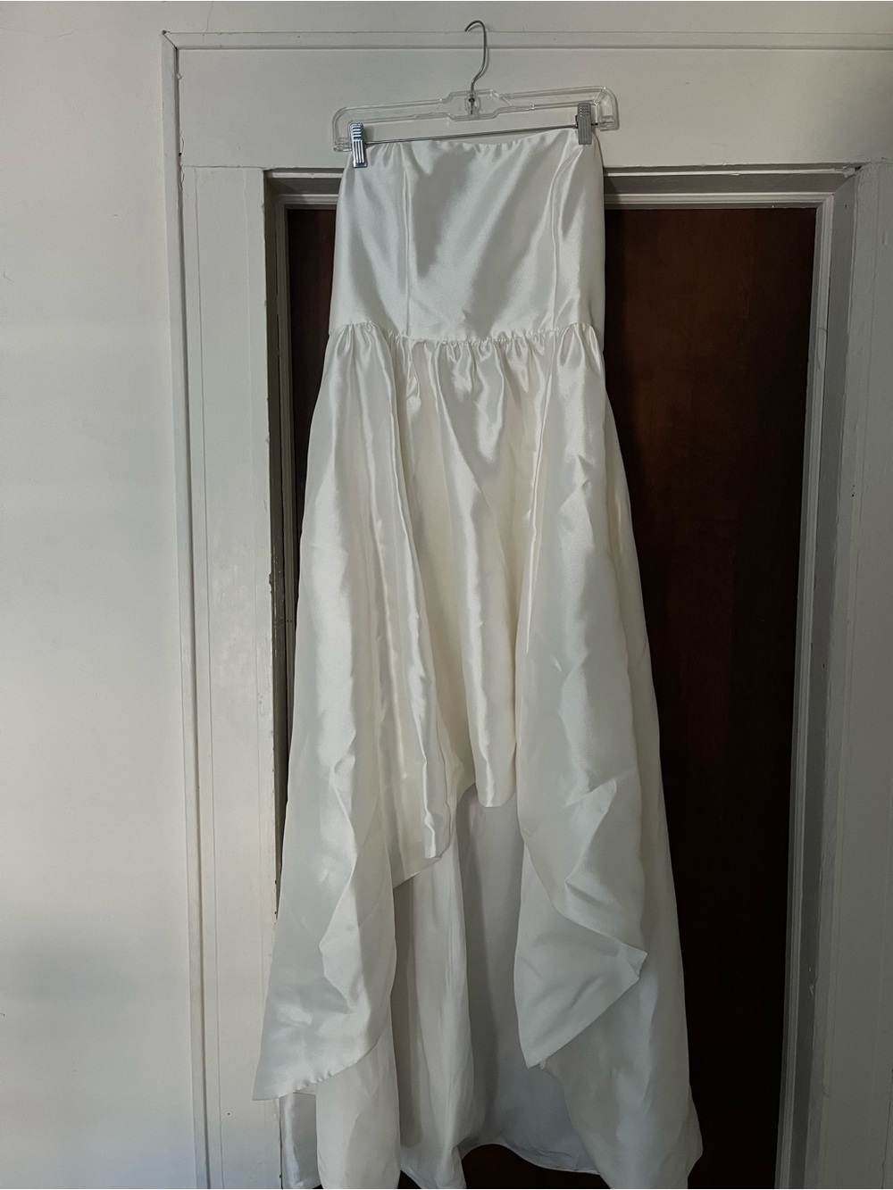 Davids Brodal NWT White Satin High-Low Dress